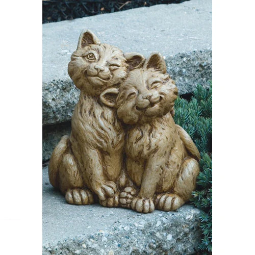 Playmates Cats Garden Statue – Whimsical Cast Stone Feline Companions - Image 2