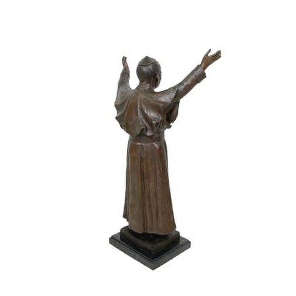 Pope John Paul II Bronze Statue on Marble Base - Image 3