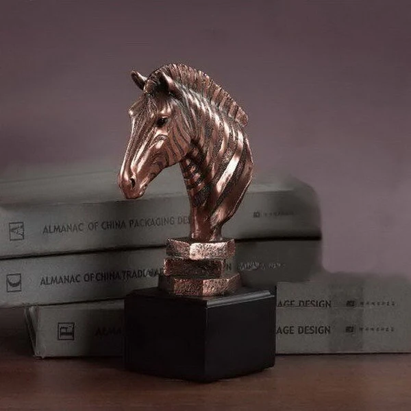 Portrait Bust of Zebra Head Sculpture