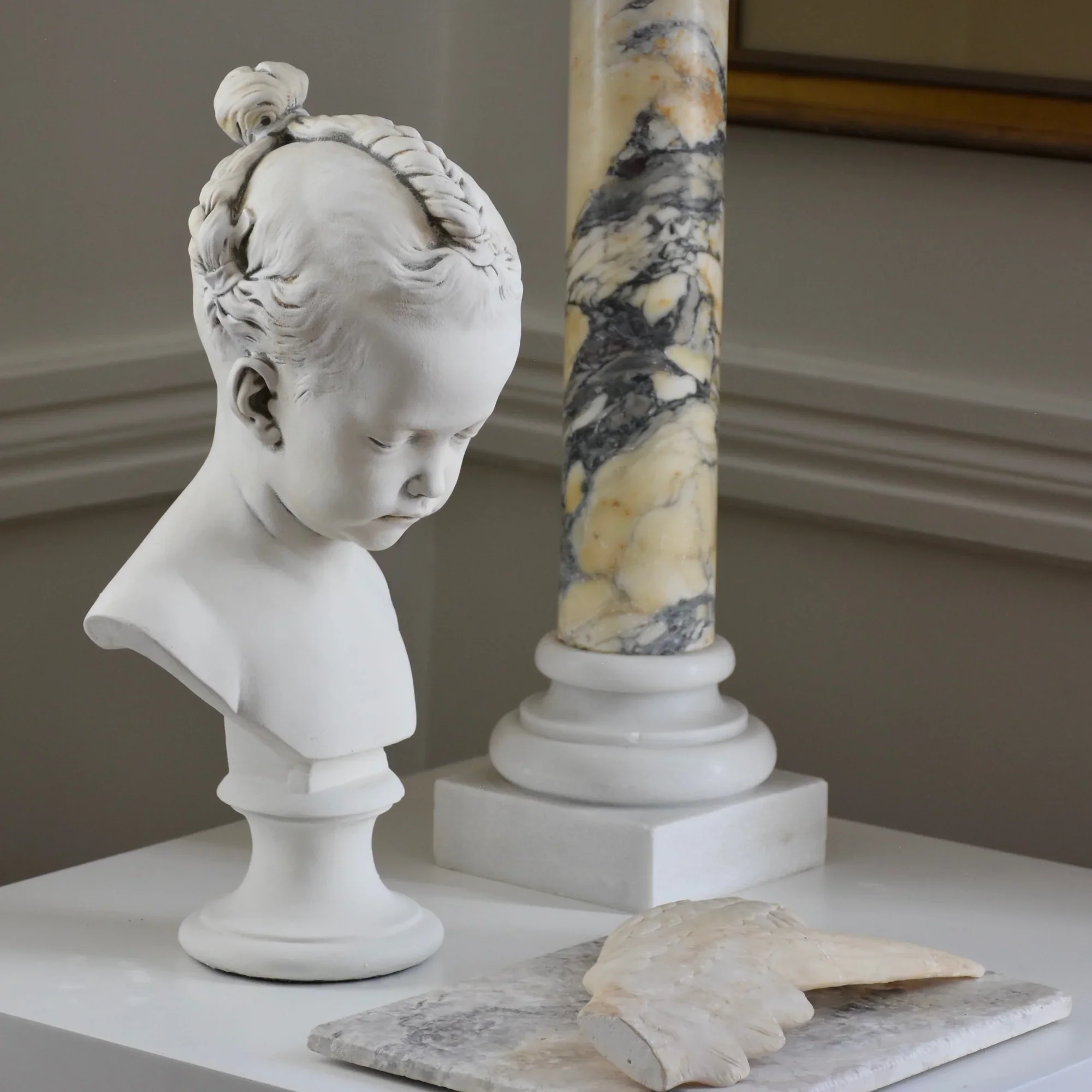 Portrait of a Young Girl Bust by Jacques Saly - Image 2