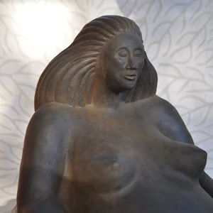 Pregnant Woman Large By Sigrid Herr Sculpture - Image 5