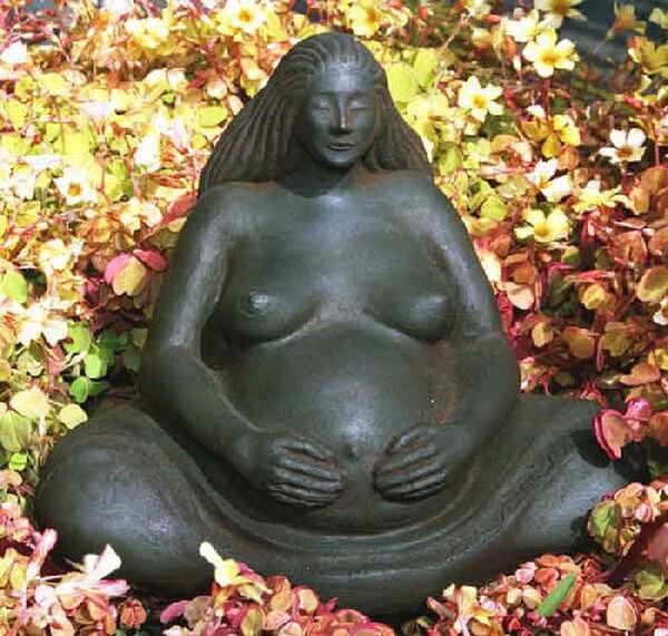 Pregnant Woman Large By Sigrid Herr Sculpture - Image 7