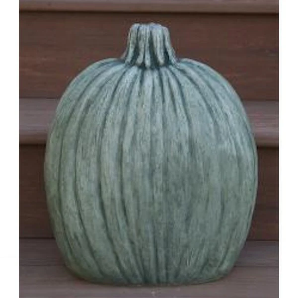 Pumpkin Cement Sculpture 15.5" High