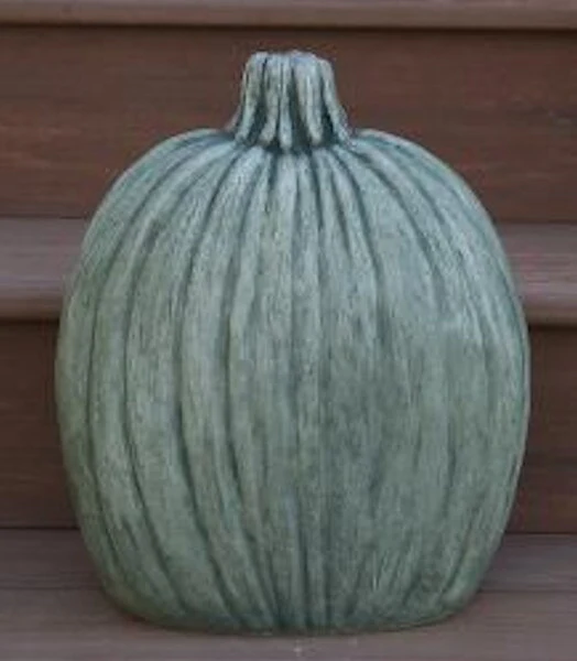 Pumpkin Cement Sculpture 15.5" High - Image 3