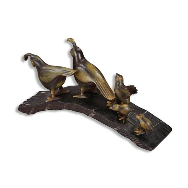Quail Family Parade Garden Sculpture - Image 4