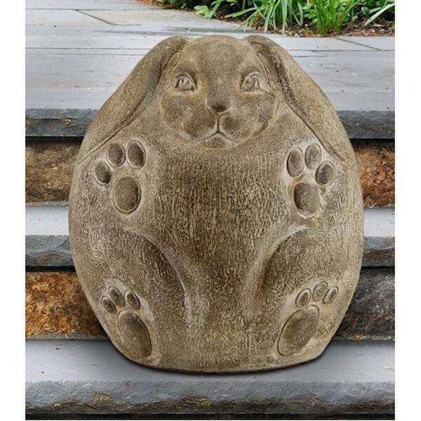 Rabbit Nibbles Cement Garden Statue