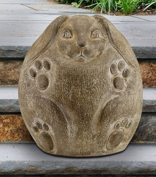 Rabbit Nibbles Cement Garden Statue - Image 2