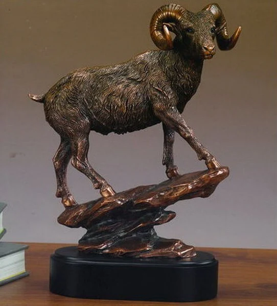 Bighorn Ram Sculpture Award Statue 11" High - Image 2