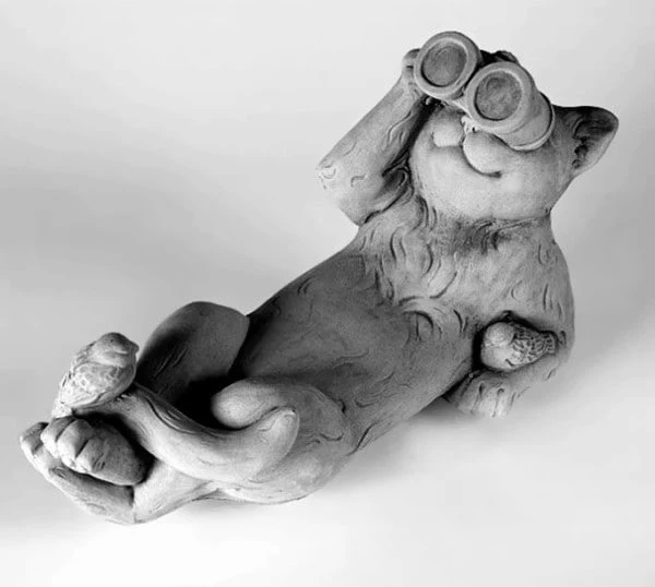 Reclining Bird Watching Cat - Image 2
