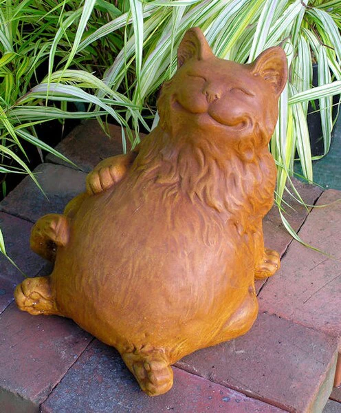 Reclining Happy Fat Cat