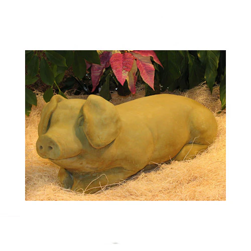 Contented Pig Garden Sculpture