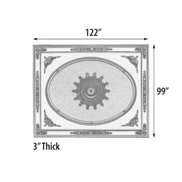 Rectangle Ceiling Medallion 122 Inch - Image 4