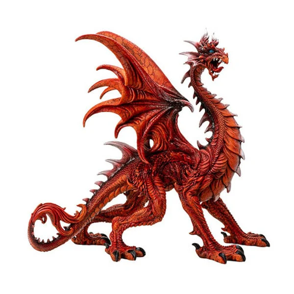 Red Dragon Sculpture Shadow-fire Sentinel
