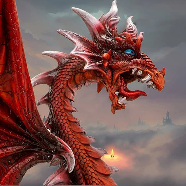 Red Dragon Sculpture Shadow-fire Sentinel - Image 6