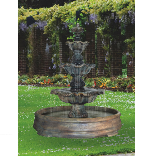 Renaissance Three Tier Fountain in Grand Pool
