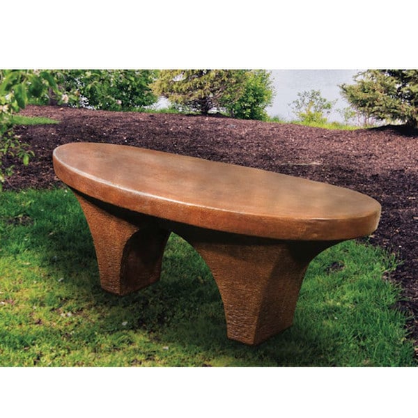 River Stone Bench Oval Modern Seating