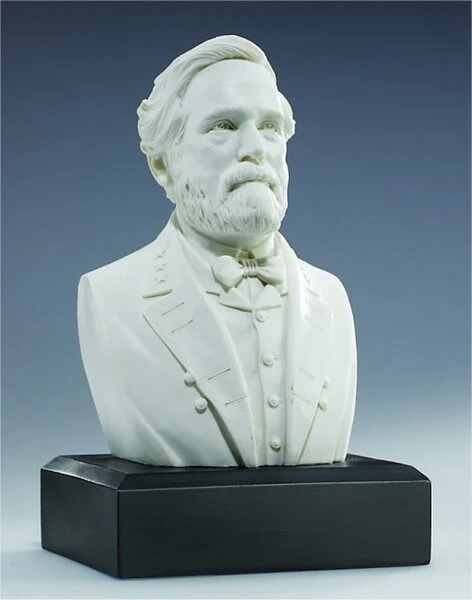 Robert E. Lee Bust 6" White