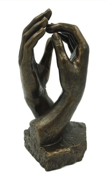 Rodin Cathedral Clasping Hands Statue Small