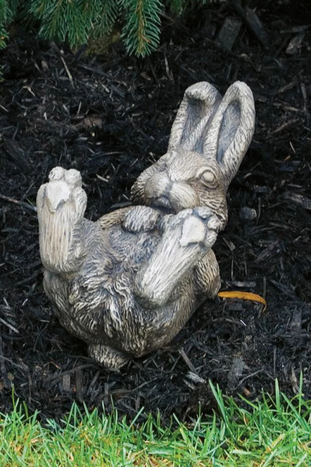 Rollover Rabbit Sculpture 11" Long