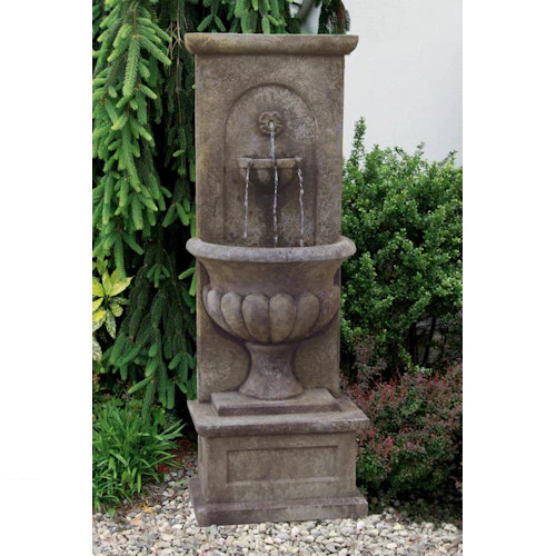 Roman Urn Wall Fountain with LED Light 66" High - Image 2