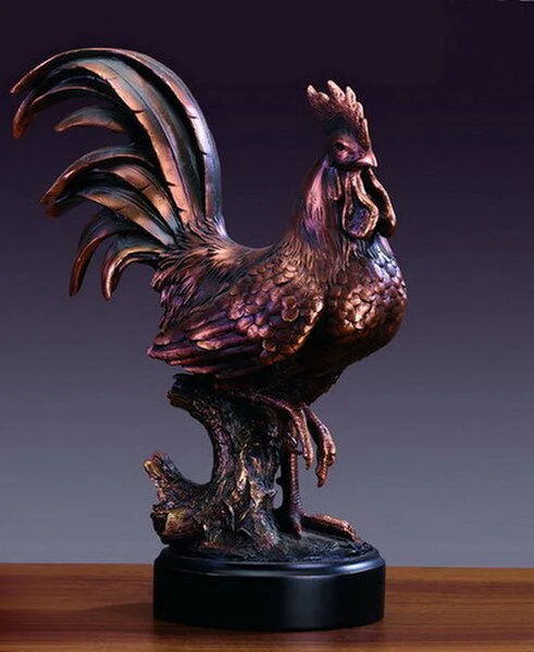 Rooster Sculpture 14" High Statue - Image 2