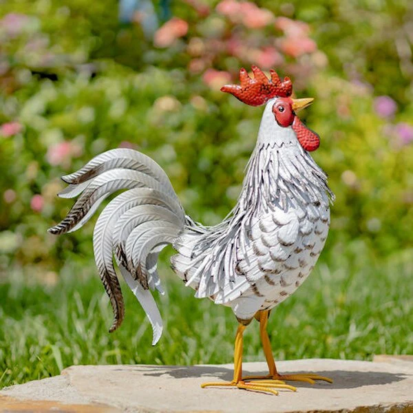 Roosters Iron Set of 6 Sculptures - Image 3