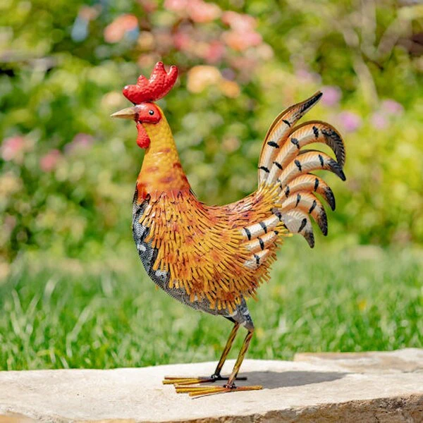 Roosters Iron Set of 6 Sculptures - Image 4
