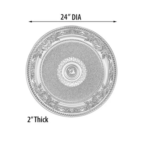 Rose Gold Round Ceiling Medallion 24 Inch - Image 4
