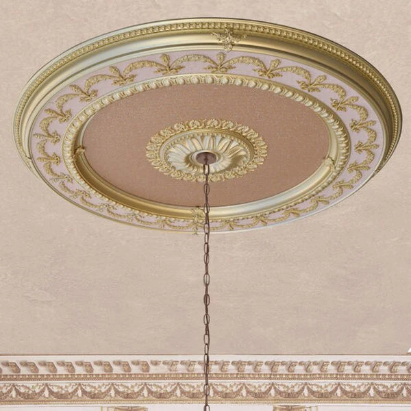 Rose Gold Round Ceiling Medallion 63 Inch - Image 2
