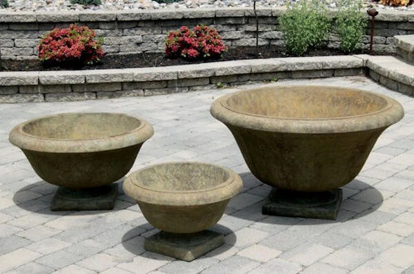 Round Chesire Urn 36" Cement - Image 3