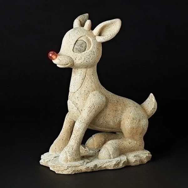 Rudolph the Red Nose Reindeer Statue Lights Up