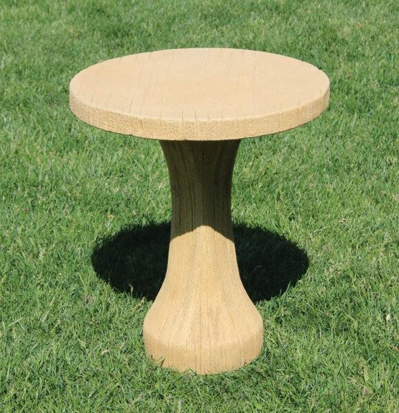 Rustic One Piece Side Table Cement