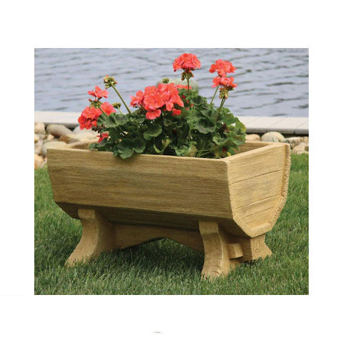 Rustic Trough Planter Cement