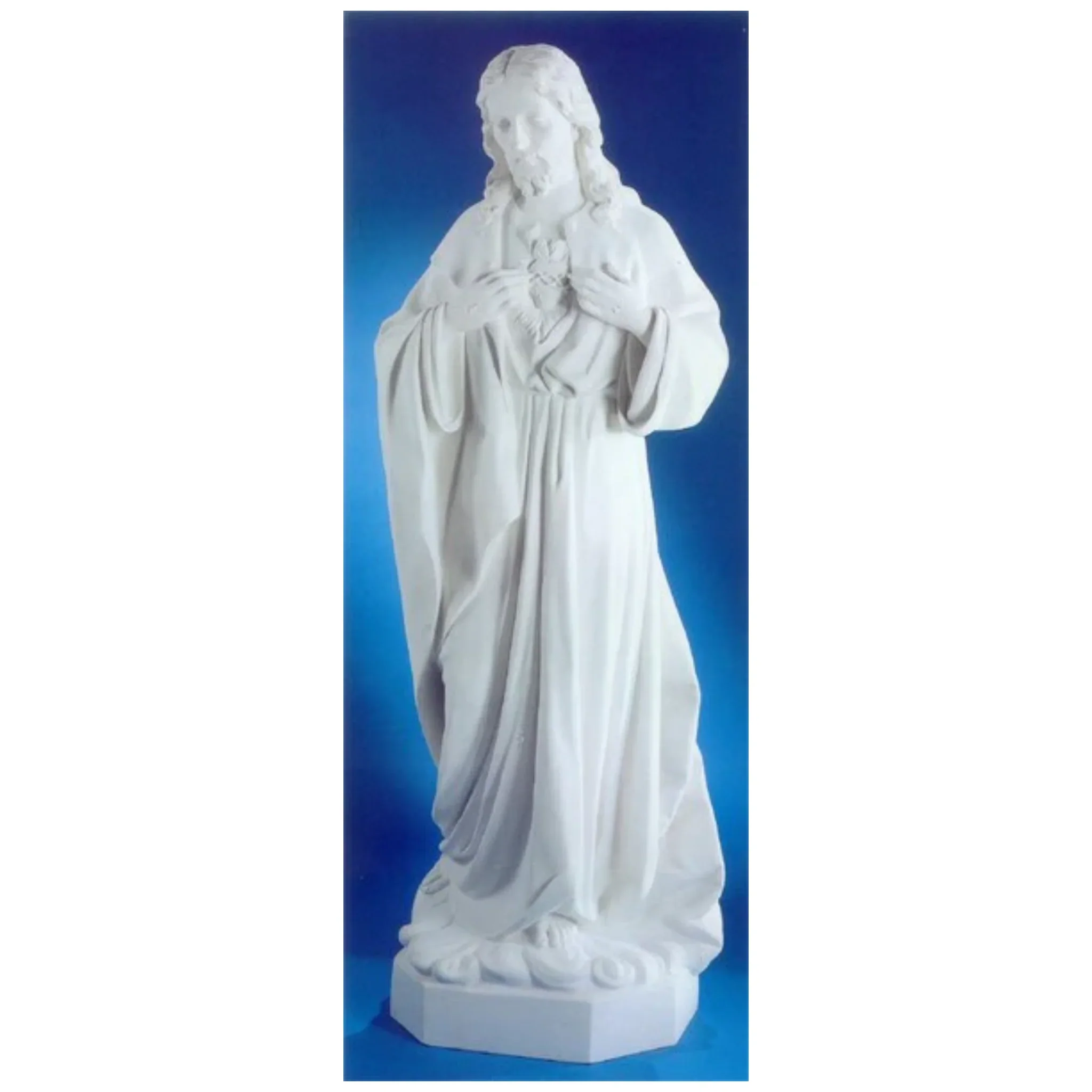 Sacred Heart Of Jesus Life-Size Bonded Marble Statue