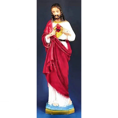 Sacred Heart Of Jesus Colored 24" High Sculpture