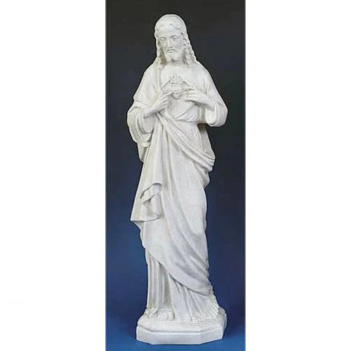 Sacred Heart Of Jesus Granite 32" High Sculpture