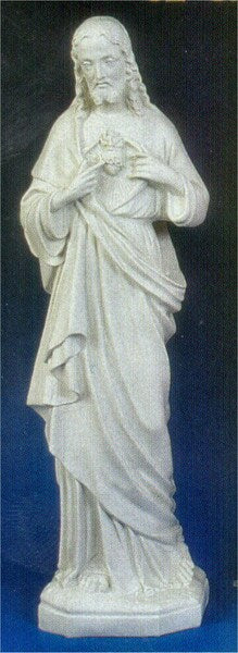 Sacred Heart Of Jesus Granite 32" High Sculpture - Image 2