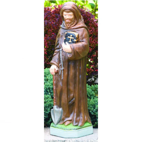 Saint Fiacre Sculpture 30" High in Colors - Image 2