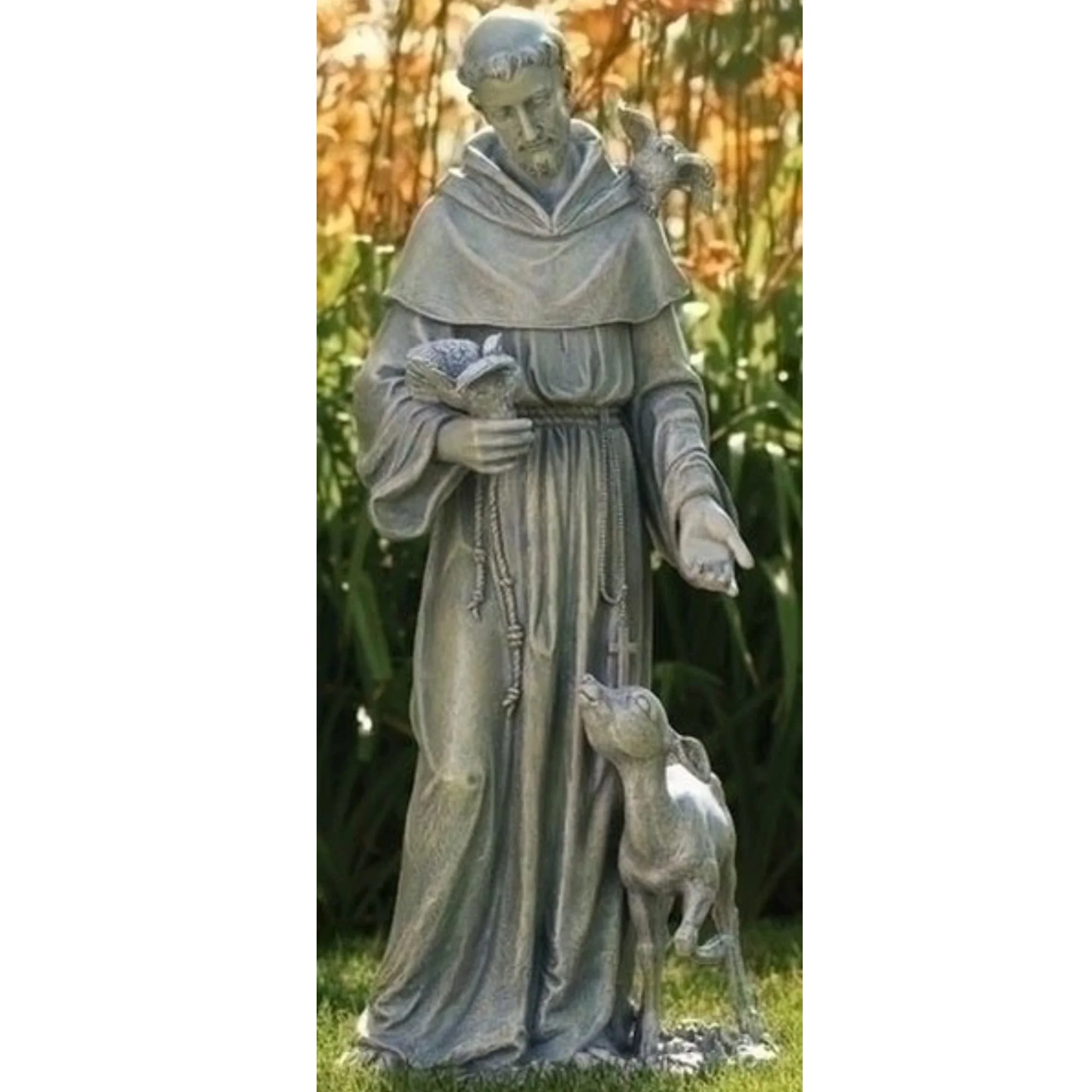 Saint Francis with Deer Garden Statue 36.5" High