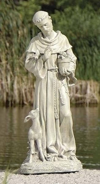 Saint Francis with Deer & Dove Statue 18" High - Image 2