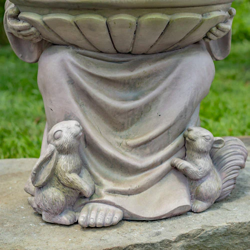 Saint Francis Sitting Birdbath Garden Statue 30" H - Image 5