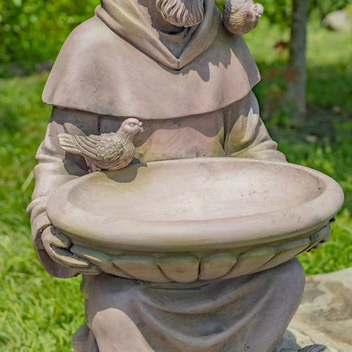 Saint Francis Sitting Birdbath Garden Statue 30" H - Image 6