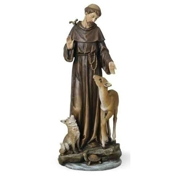 Saint Francis with Deer Statuette