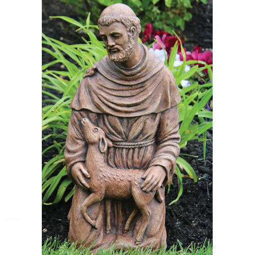 Saint Francis with Fawn Garden Statue - Image 2