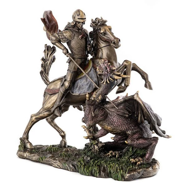 Saint George Slaying the Dragon Sculpture - Image 2