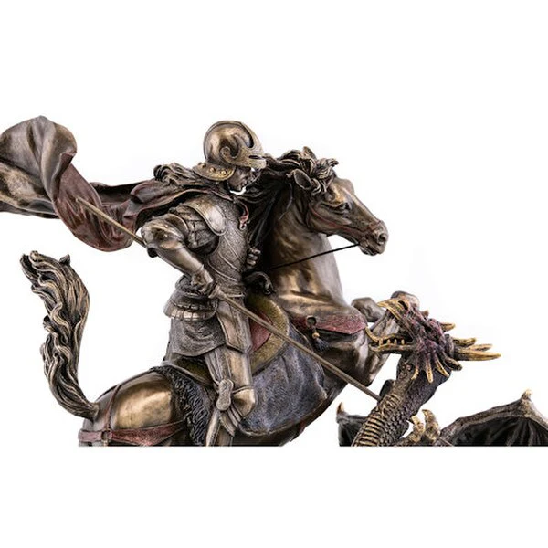 Saint George Slaying the Dragon Sculpture - Image 7