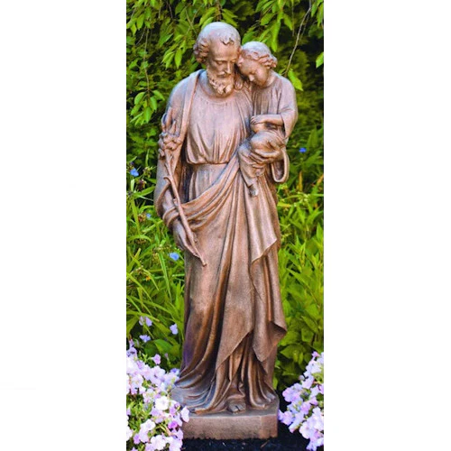 Saint Joseph And Child Life-size Sculpture 54.5" H - Image 3