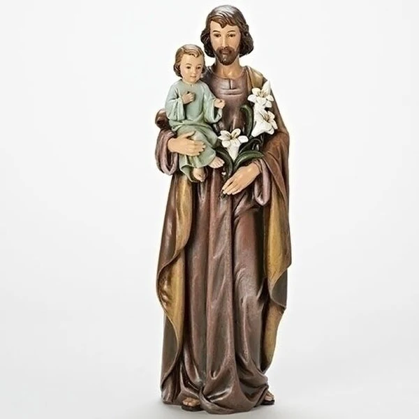 Saint Joseph with Child Figure Statue 18" High - Image 2