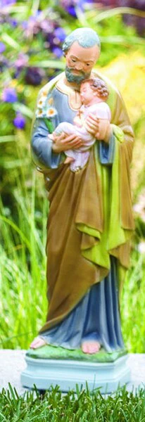 Saint Joseph With Child Sculpture 16.5" - Image 3