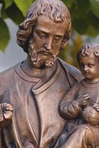 Saint Joseph With Child Sculpture 33.5" - Image 3